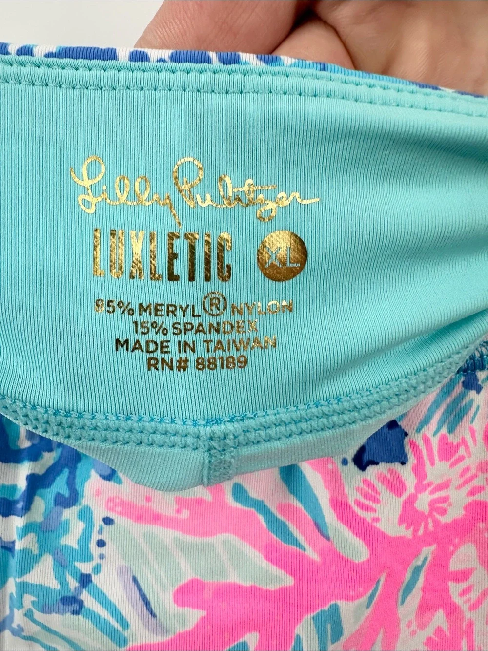 Lilly Pulitzer UPF 50+ Luxletic Aila Skort Multi Sink or Swim Size XL